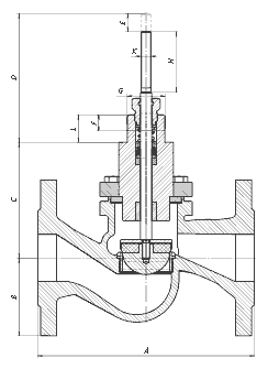 Двухходовой регулирующий клапан «Гранрег» KM125Ф